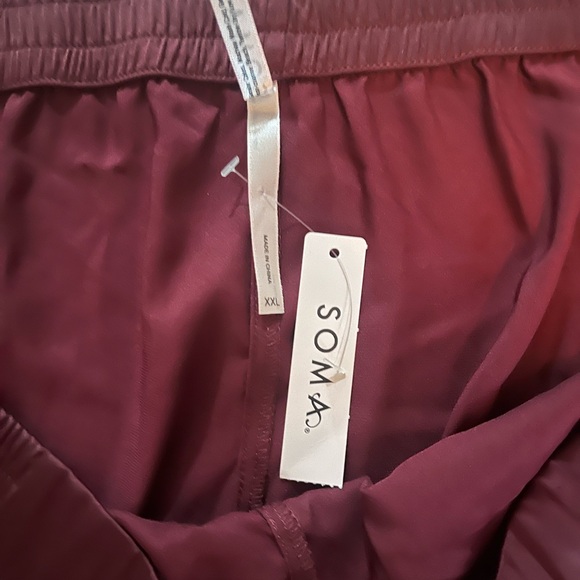 NWT Soma Women's Satin Wide Leg Pajama Pants Big Cab Size XXL - Picture 3 of 6